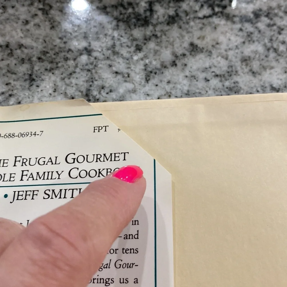 First Edition 1992 HC The Frugal Gourmet ‘Whole Family Cookbook’